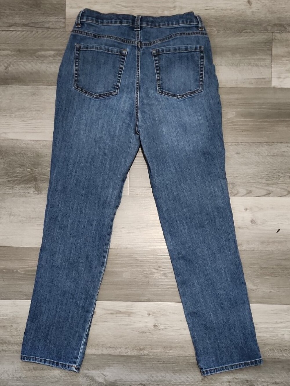 Gloria Vanderbilt Amanda Straight Leg Blue Stretch Denim Jeans Womens 8 - Picture 7 of 11